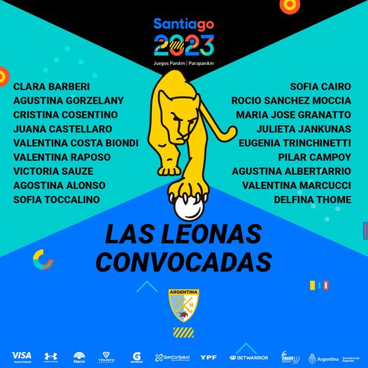 Juegos Panamericanos Santiago 2023: LEONAS CONVOCADAS